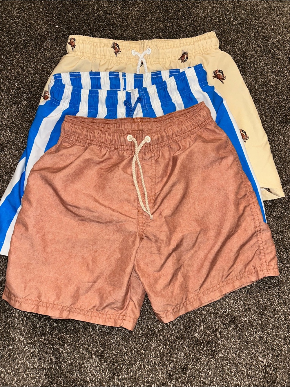 Kids Swim Trunks - Casual Drawstring Swim Shorts
